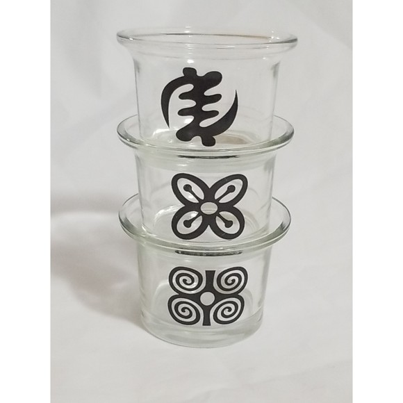 African Adinkra Symbol Candle Holders | Inspirational Home Decor Set of 3 - Picture 6 of 9